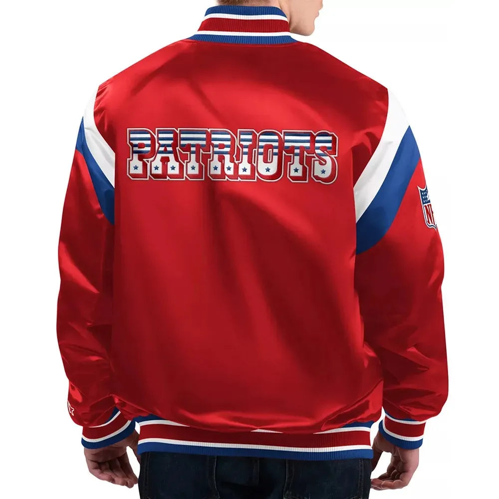 New England Patriots Shutout Throwback Satin Jacket