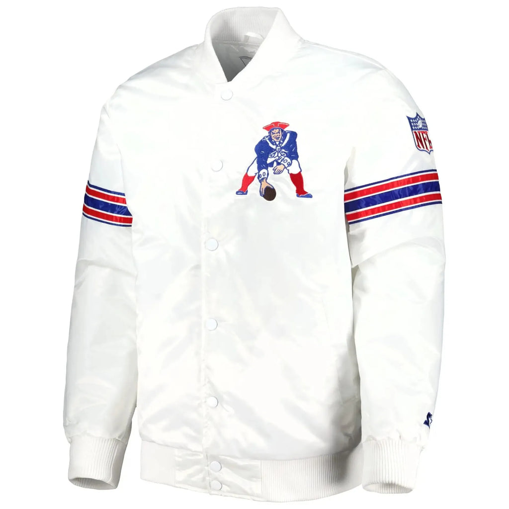 New England Patriots Team Players Satin Varsity Jacket