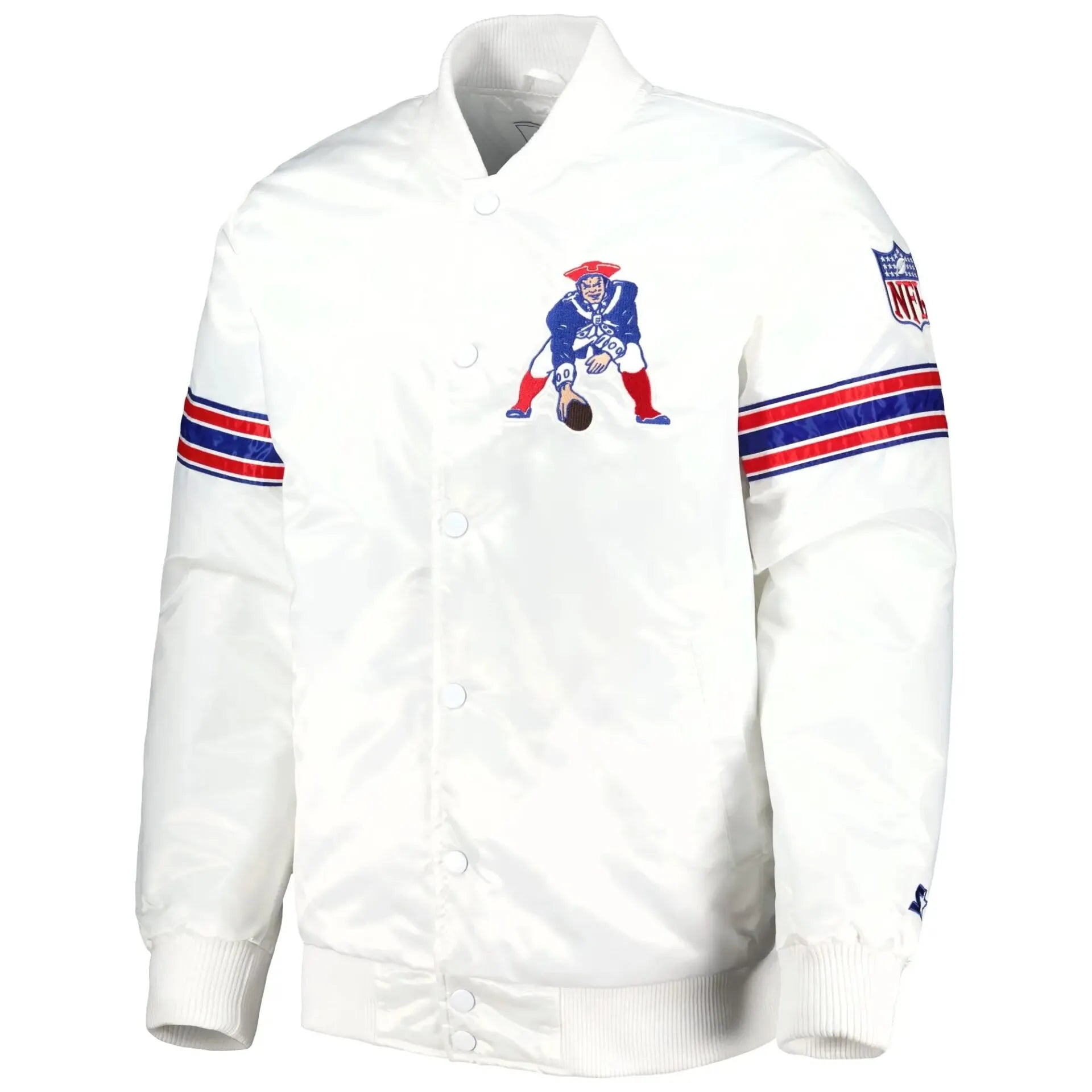 New England Patriots Team Players Satin Varsity Jacket