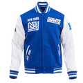 New York Giants Retro Classic Rib Wool Varsity Jacket