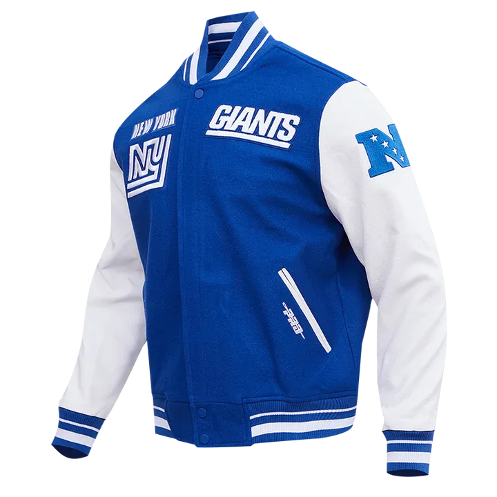 New York Giants Retro Classic Rib Wool Varsity Jacket