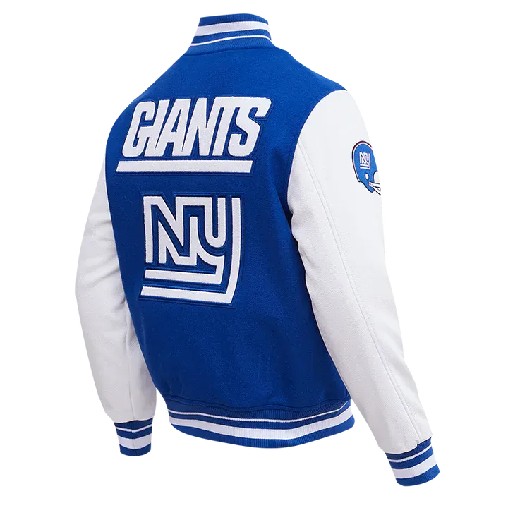 New York Giants Retro Classic Rib Wool Varsity Jacket