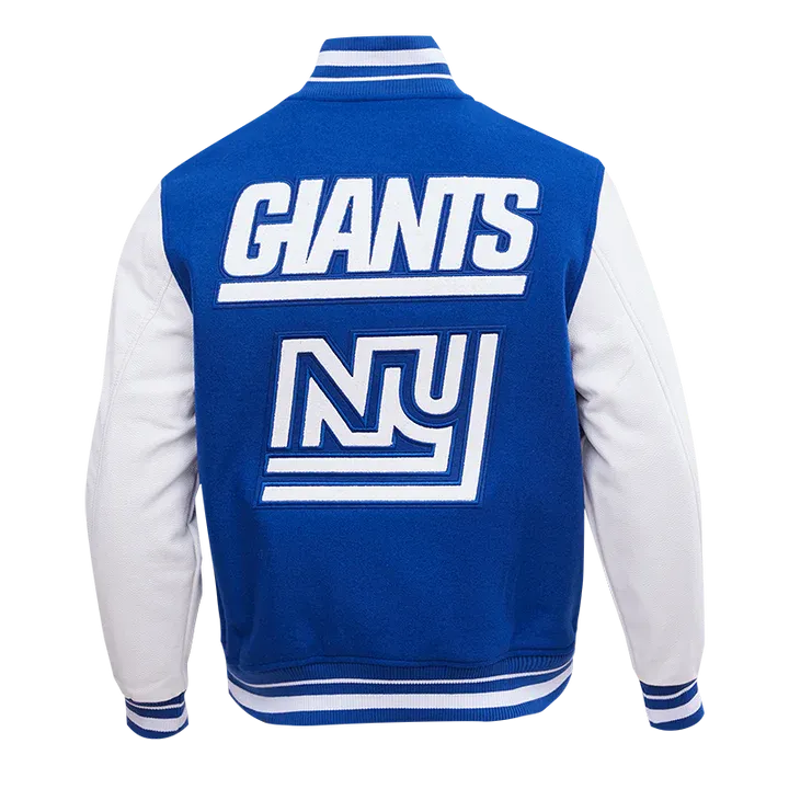 New York Giants Retro Classic Rib Wool Varsity Jacket