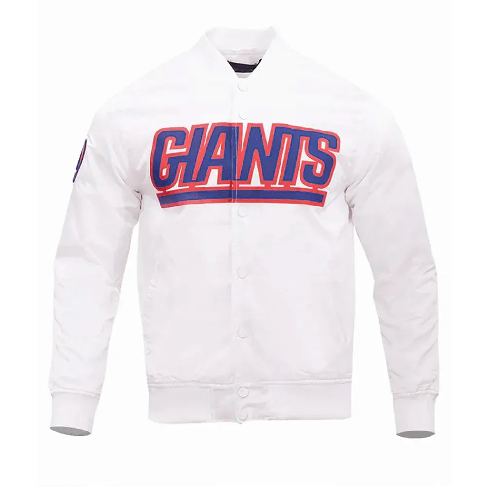 New York Giants Wordmark Satin Jacket