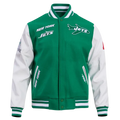 New York Jets Retro Classic Rib Wool Varsity Jacket
