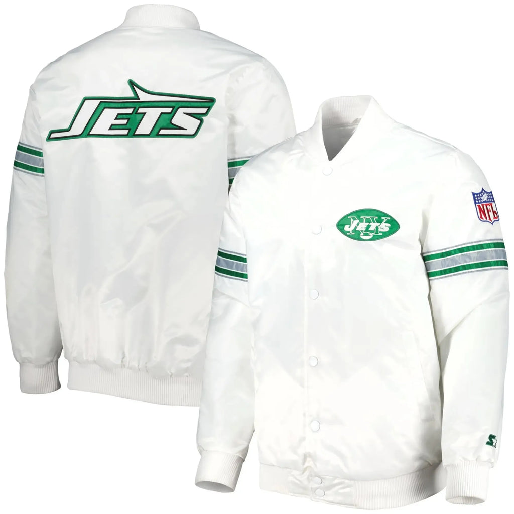 New York Jets Starter Classic Vintage Satin Varsity Jacket