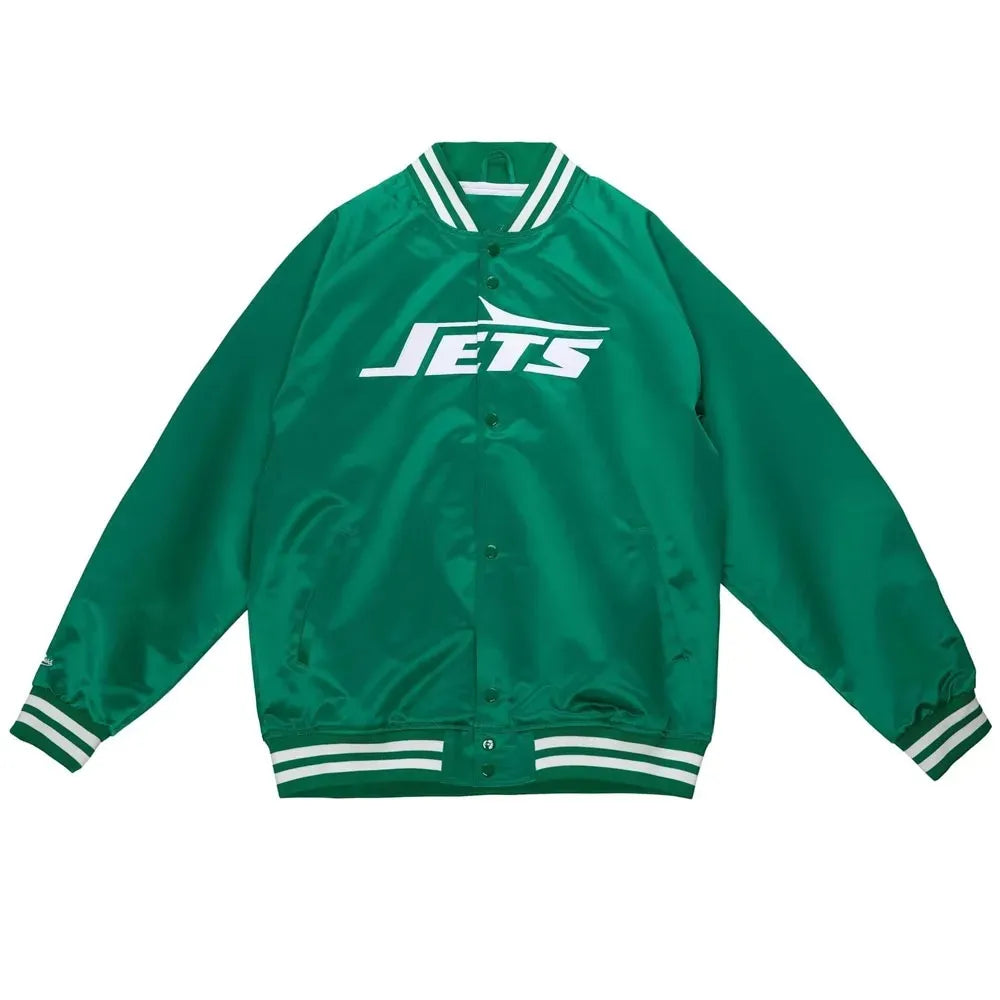 New York Jets White Satin Jacket