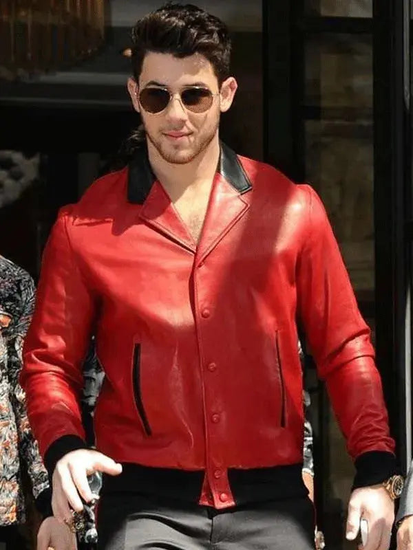 Nick Jonas Red Bomber Jacket WorthVee