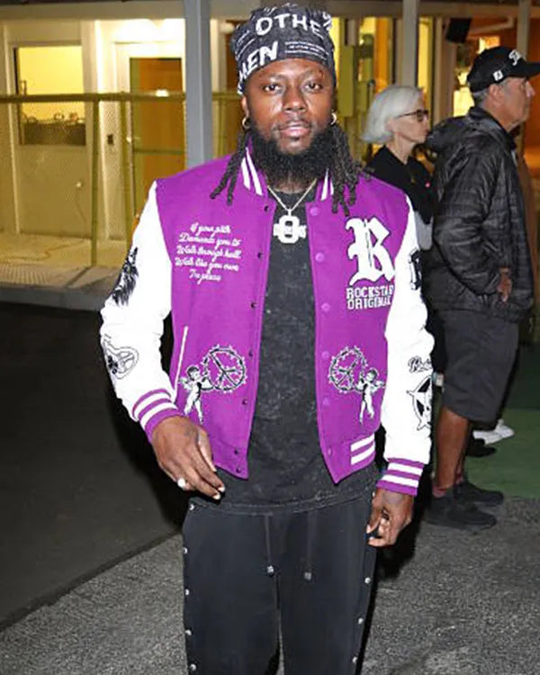 OFB Yung LA Purple Varsity Jacket