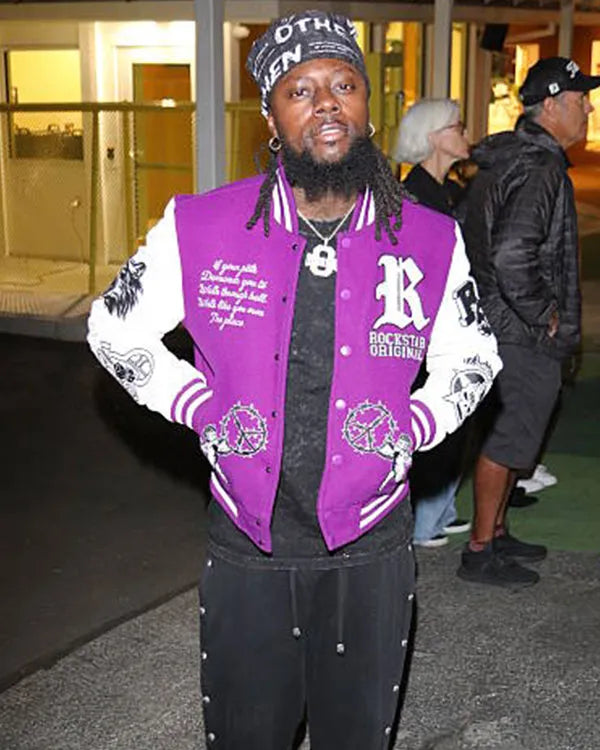 OFB Yung LA Purple Varsity Jacket