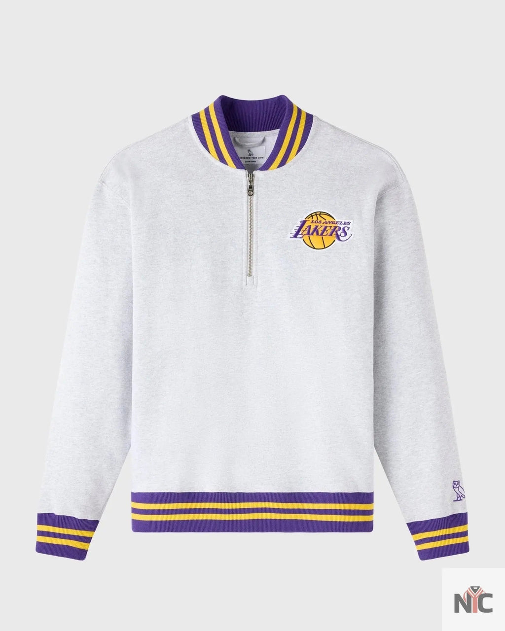 OVO X NBA Los Angeles Lakers Quarter-zip Mockneck Sweatshirt Clanton Jacket