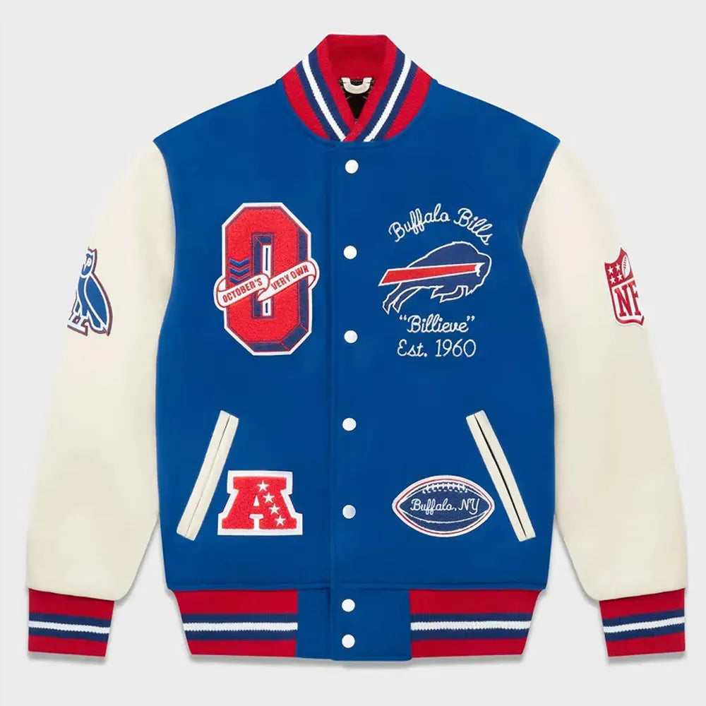 OVO X NFL Buffalo Bills Varsity Jacket