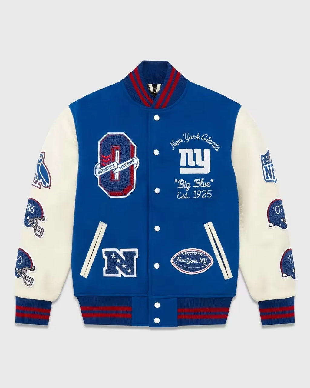 OVO X NFL New York Giants Varsity Jacket