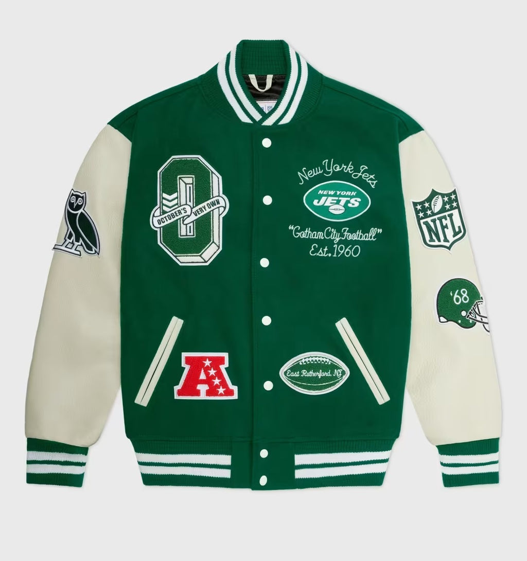 OVO x NFL New York Jets Varsity Jacket WorthVee