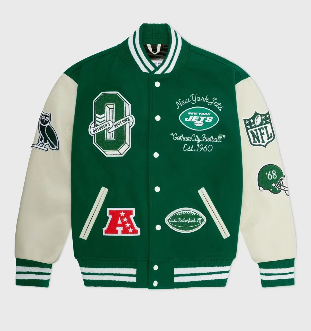 OVO x NFL New York Jets Varsity Jacket WorthVee