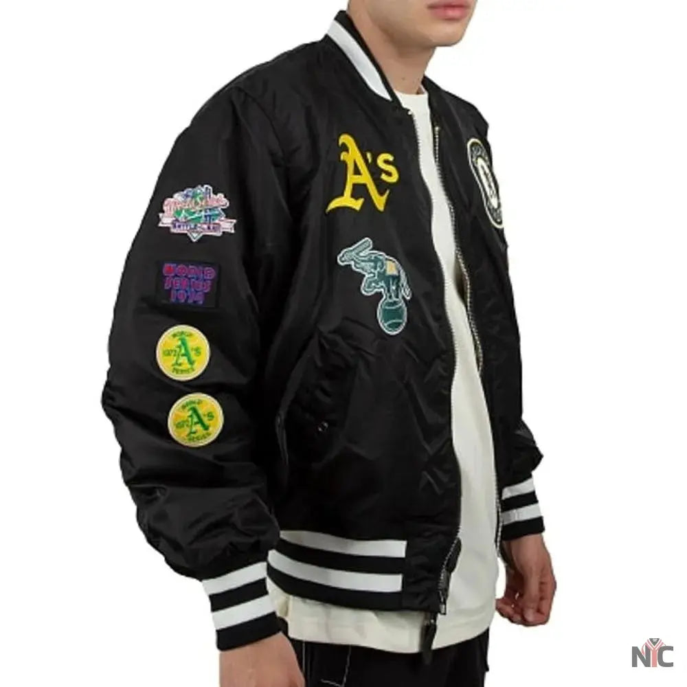 Oakland Athletics Bomber MA-1 Jacket Clanton Jacket