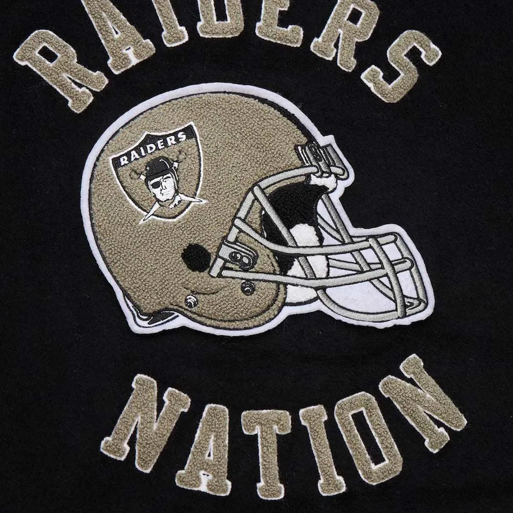 Oakland Raiders Varsity Black Wool Jacket WorthVee
