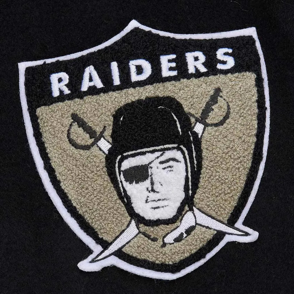 Oakland Raiders Varsity Black Wool Jacket WorthVee