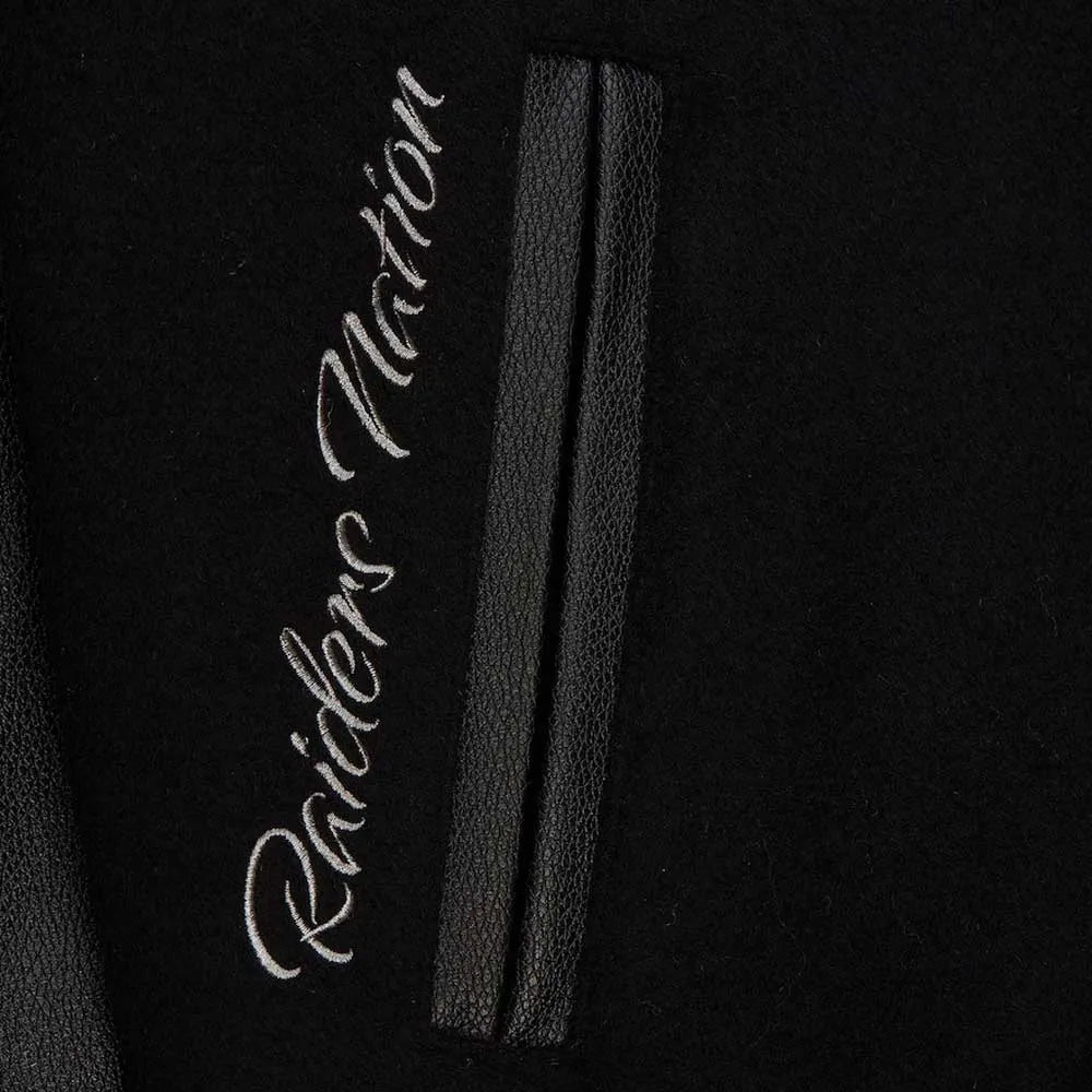 Oakland Raiders Varsity Black Wool Jacket WorthVee