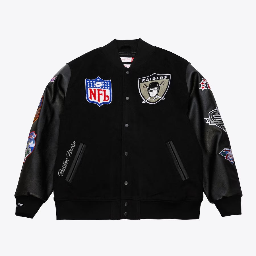 Oakland Raiders Blackout Collection Vintage Jacket WorthVee