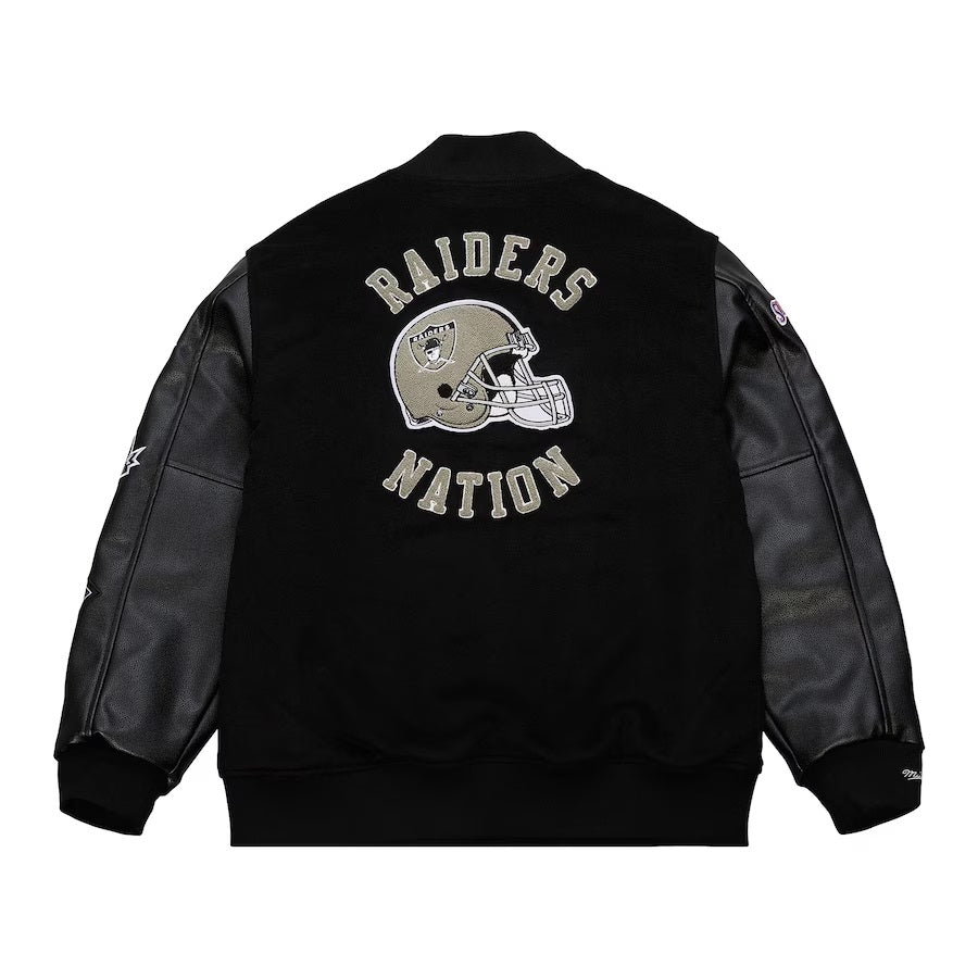Oakland Raiders Blackout Collection Vintage Jacket WorthVee
