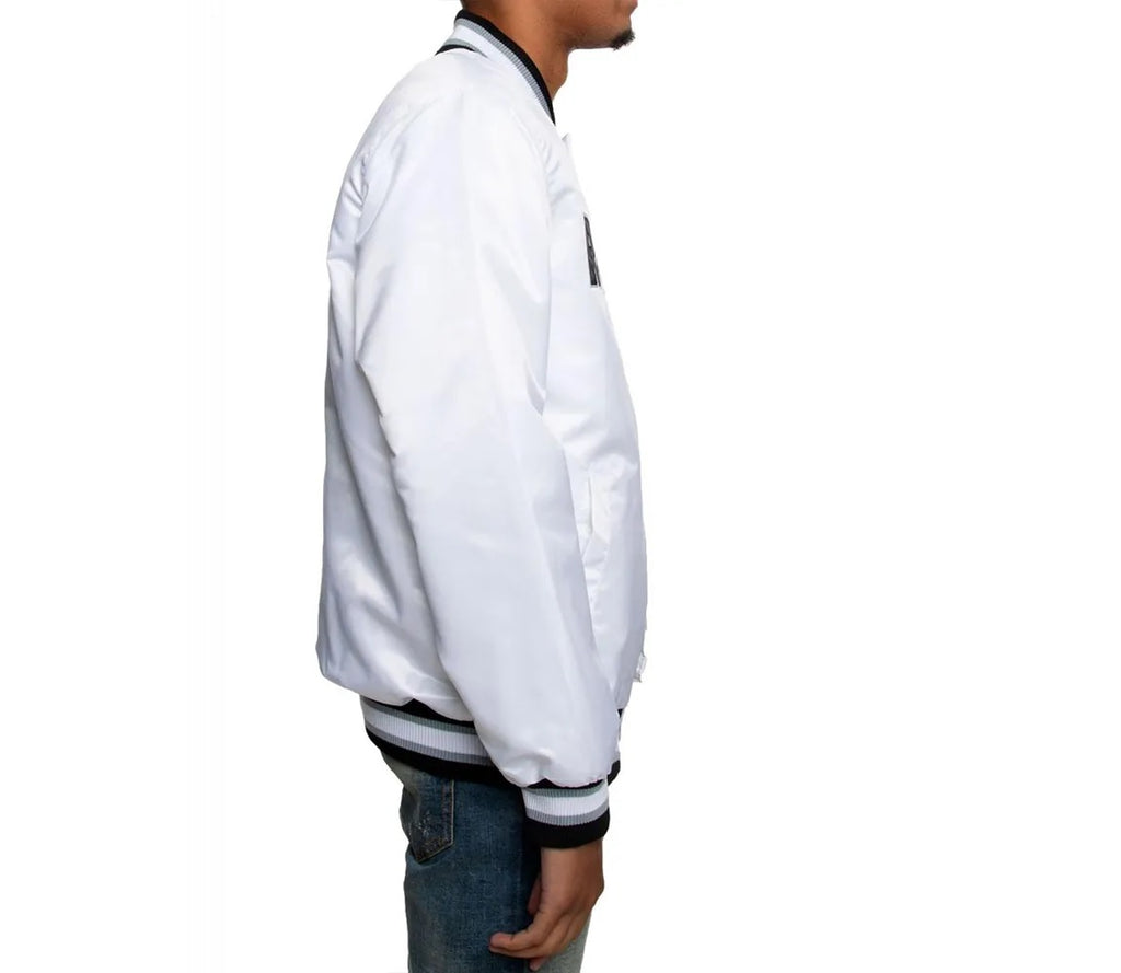 Oakland Raiders Satin Black and White Jacket WorthVee