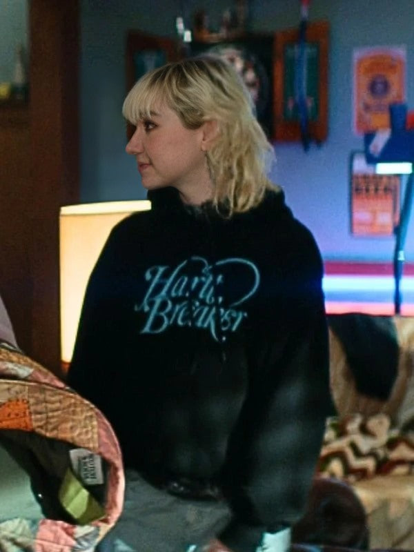 Off Campus 2026 Julia Sarah Stone Black Printed Hoodie WorthVee