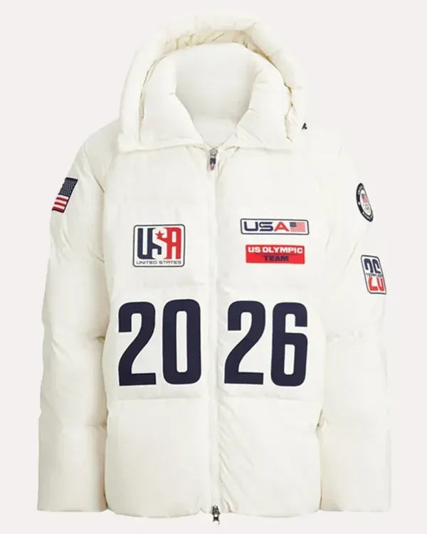 Olympics 2026 Team USA White Flagbearer Jacket