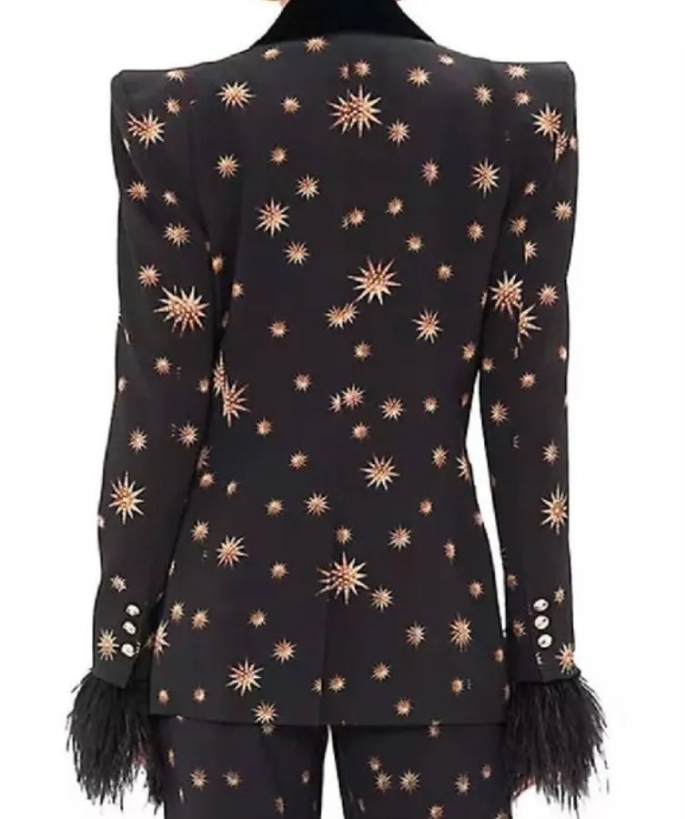 Only Murders In The Building S04 Molly Shannon Star Print Blazer