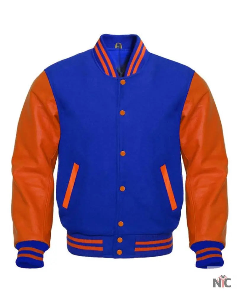 Orange And Blue Varsity Jacket Clanton Jacket