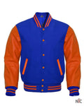 Orange And Blue Varsity Jacket Clanton Jacket