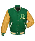 Oregon Ducks Green and Yellow Varsity Jacket Clanton Jacket
