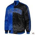 Orlando Magic Fast Break Blue and Black Satin Jacket Clanton Jacket