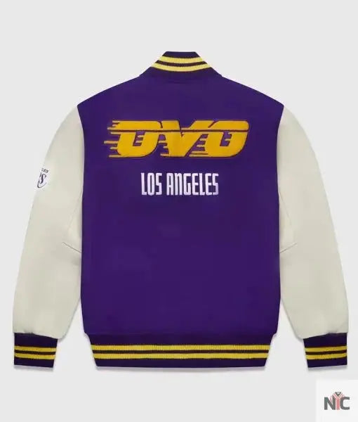 Ovo Los Angeles Lakers Varsity Bomber Jacket Clanton Jacket