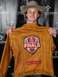PBR Canada National Finals Contestant Brown Leather Jacket WorthVee