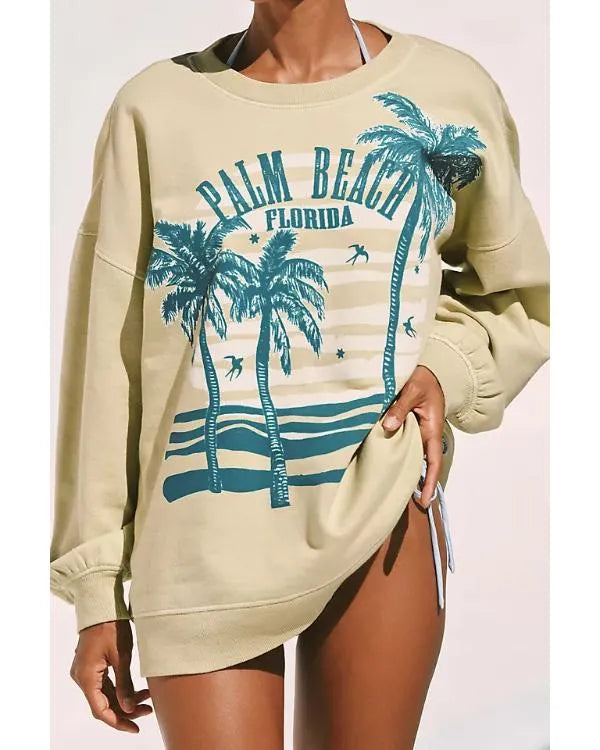 Palm Beach Florida Graphics Sweatshirt