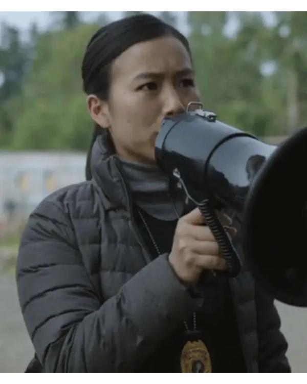 Peacemaker S02 Annie Chang Black Puffer Jacket Clanton Jacket