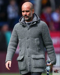 Pep Guardiola Grey Oversize Cardigan Clanton Jacket