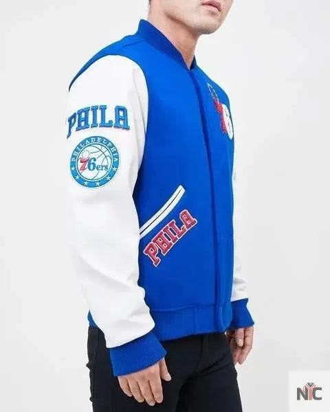 Philadelphia 76ers Classic Wool Varsity Jacket Clanton Jacket