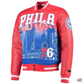 Philadelphia 76ers Red Finals Champions Varsity Full-zip Jacket Clanton Jacket