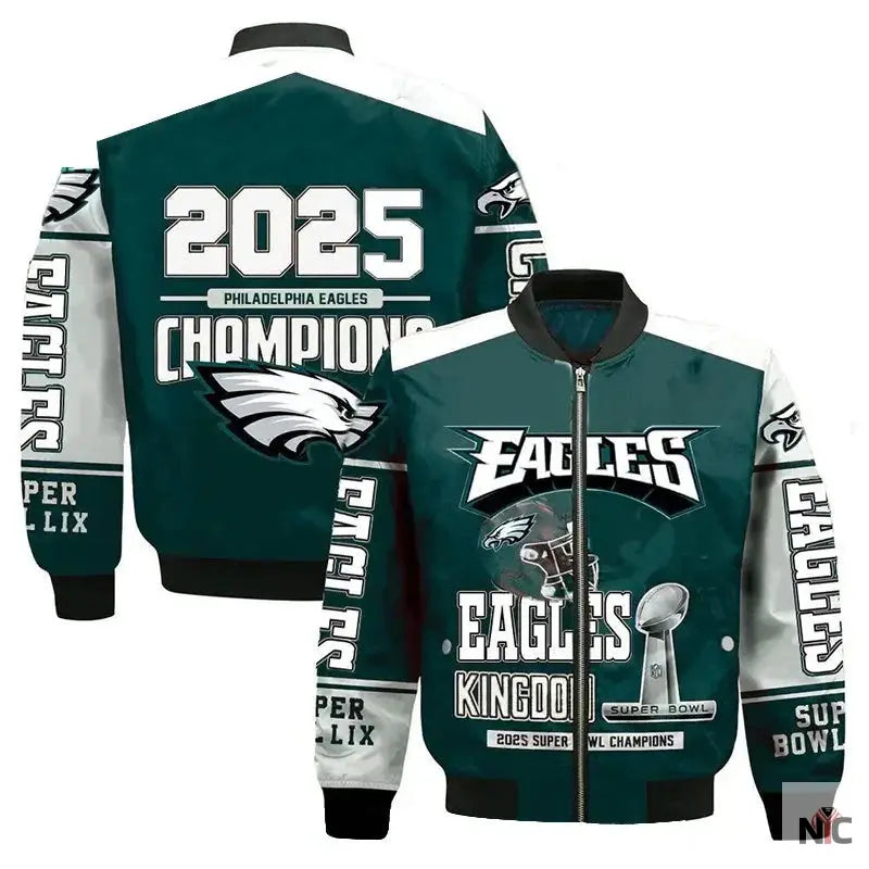 Philadelphia Eagles Super Bowl LIX 2025 Champions Bomber Jacket Clanton Jacket