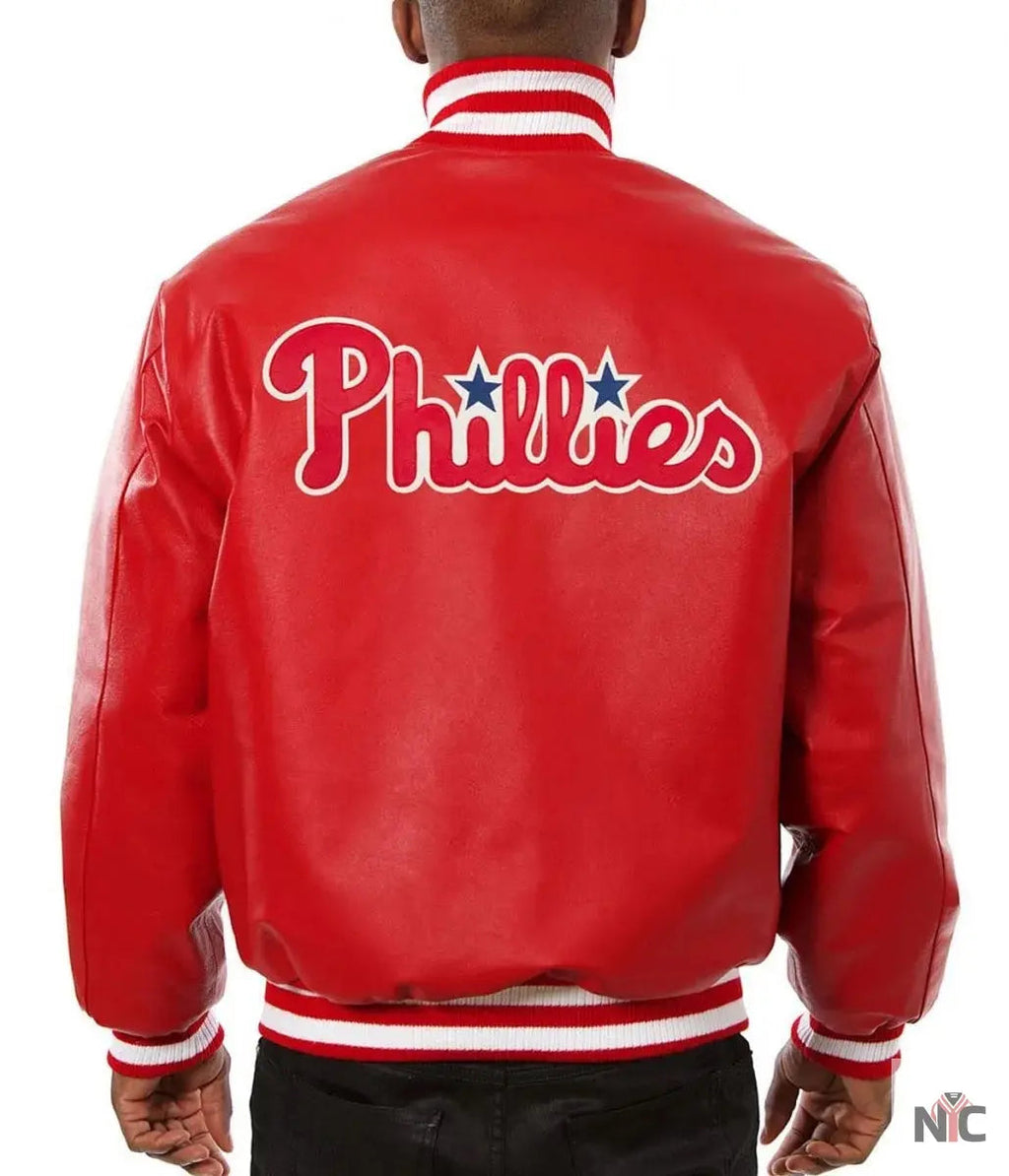 Philadelphia Phillies Letterman Leather Jacket Clanton Jacket