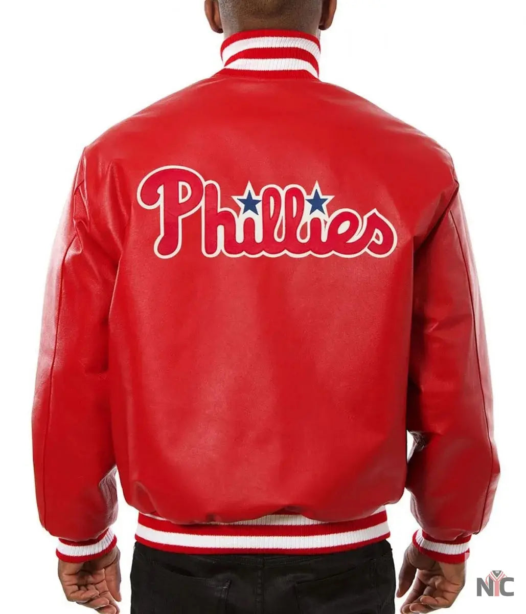 Philadelphia Phillies Letterman Leather Jacket Clanton Jacket