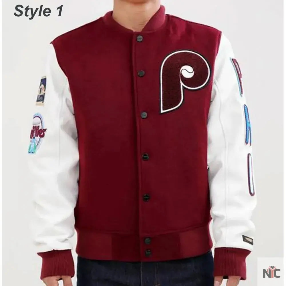Philadelphia Phillies Letterman Varsity Jacket Clanton Jacket
