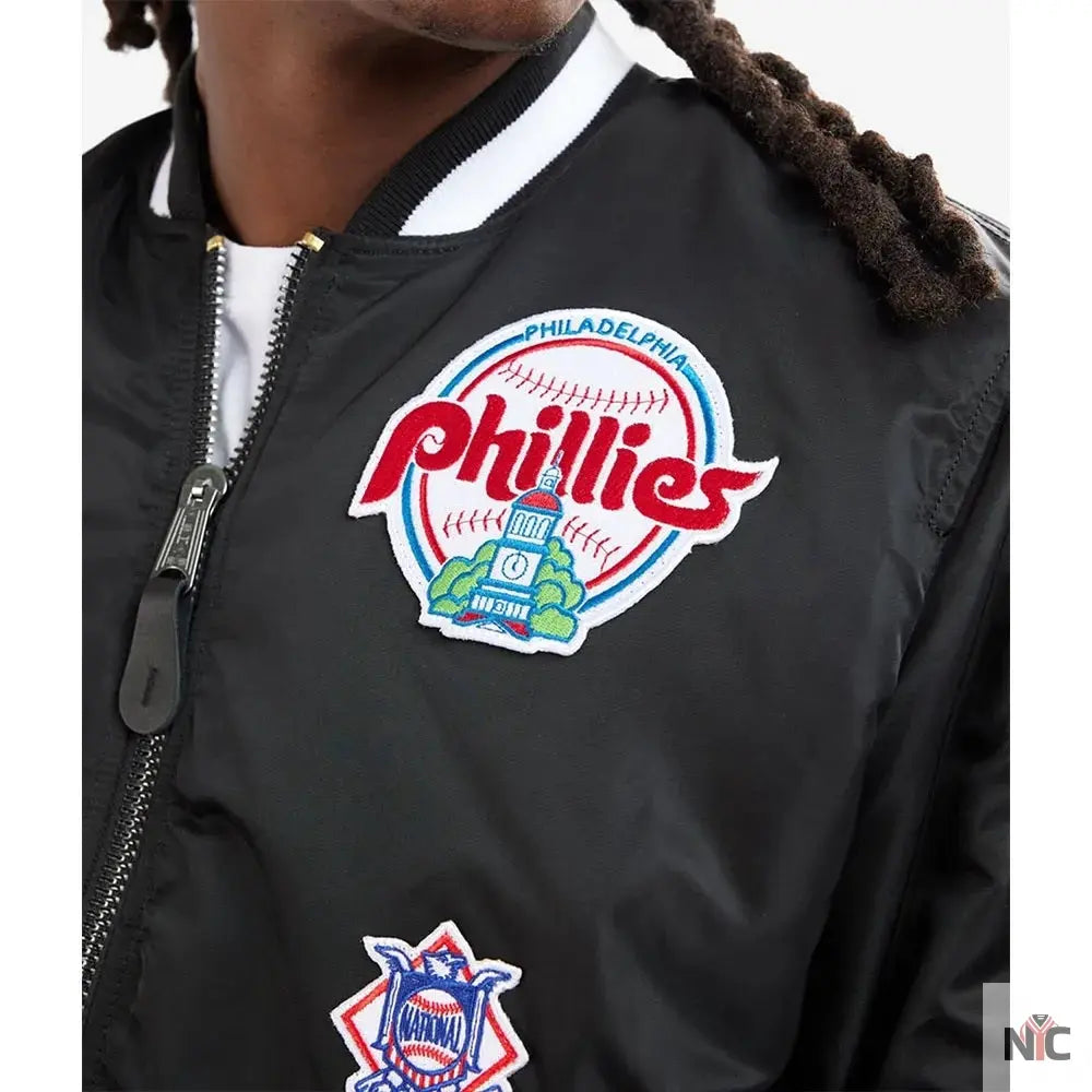 Philadelphia Phillies MA-1 Bomber Jacket Clanton Jacket