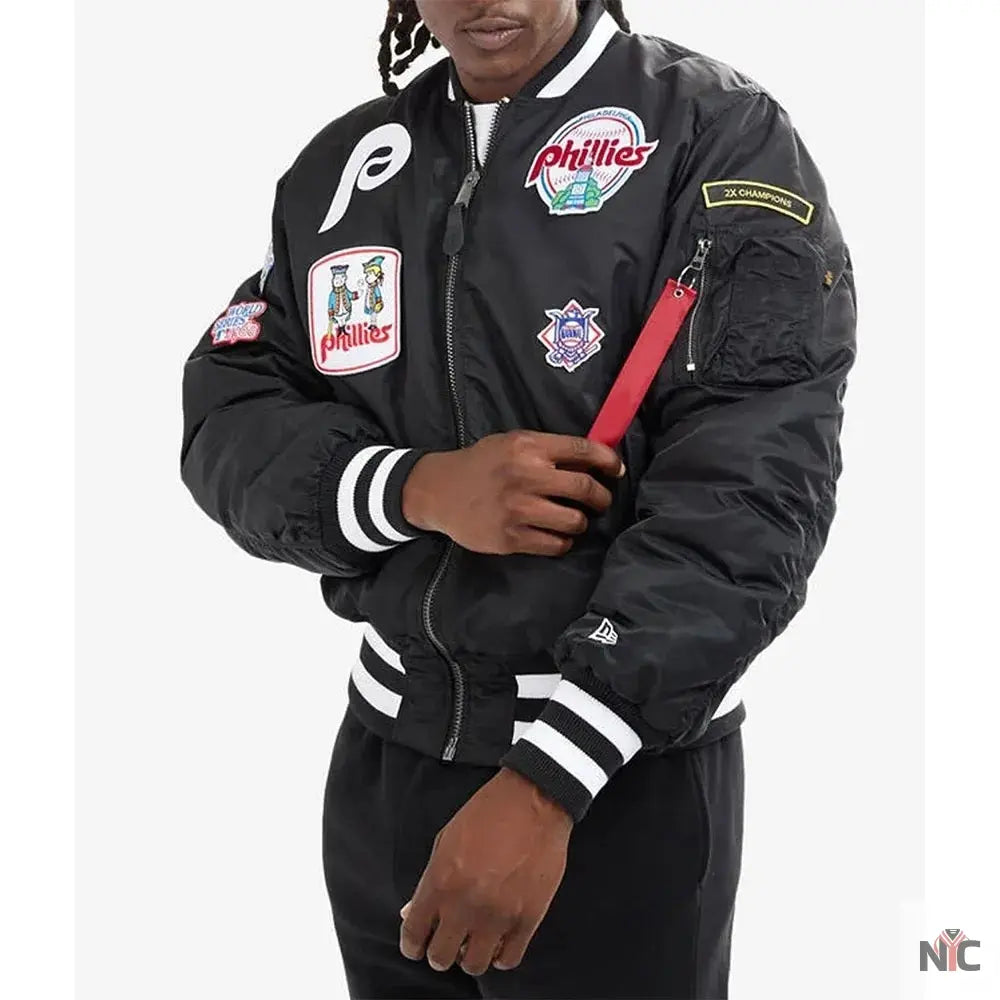Philadelphia Phillies MA-1 Bomber Jacket Clanton Jacket