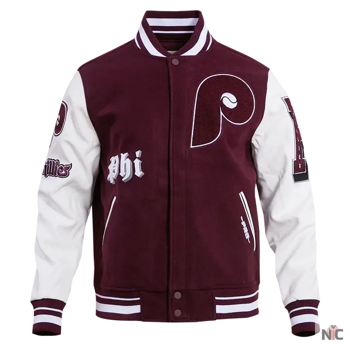 Philadelphia Phillies Old English Varsity Jacket Clanton Jacket