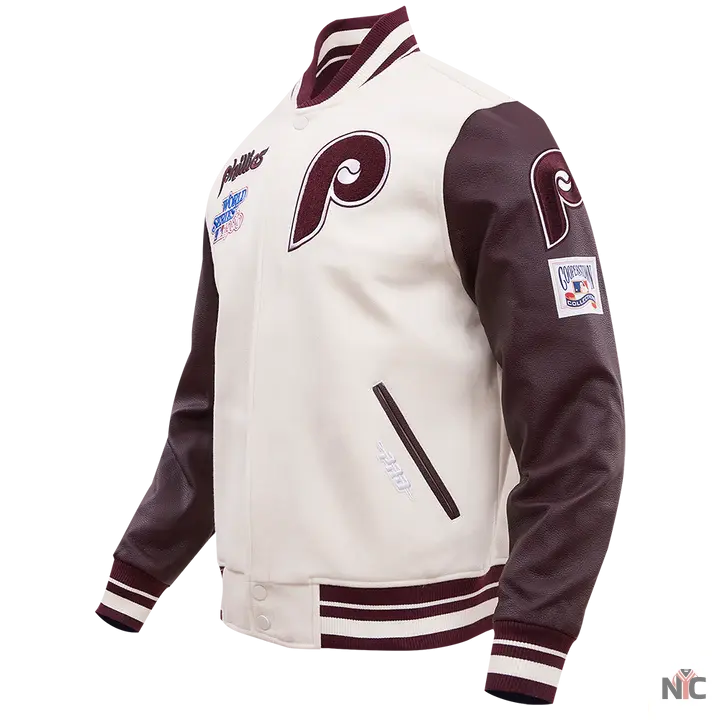Philadelphia Phillies Retro Classic Rib Wool Varsity Jacket Clanton Jacket
