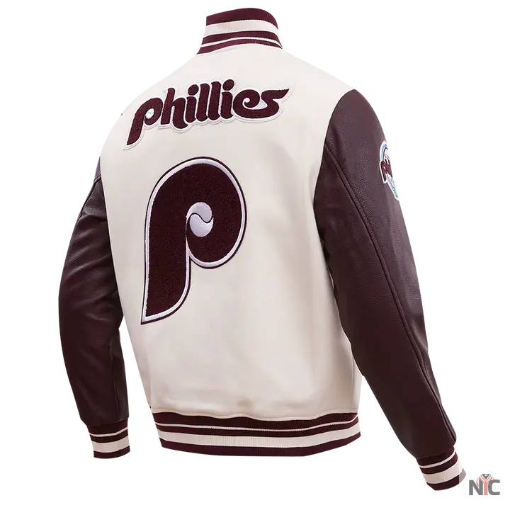 Philadelphia Phillies Retro Classic Rib Wool Varsity Jacket Clanton Jacket