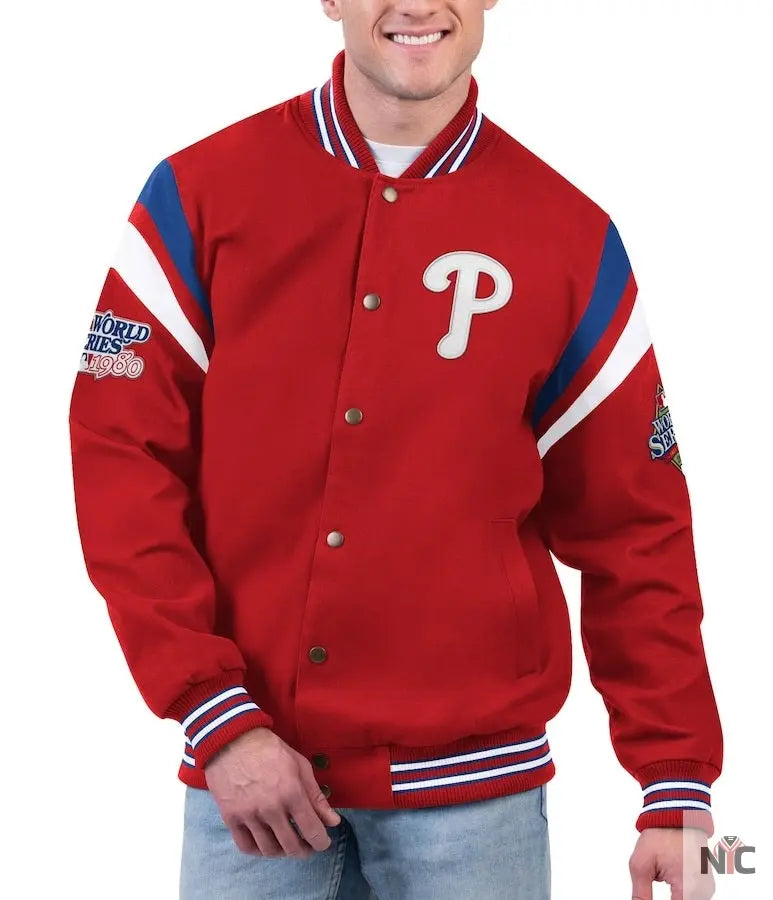 Philadelphia Phillies World Series Champions Full-Snap Jacket Clanton Jacket